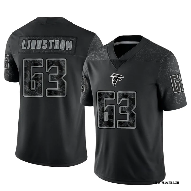 Men's Nike Chris Lindstrom Black Atlanta Falcons Team Game Jersey