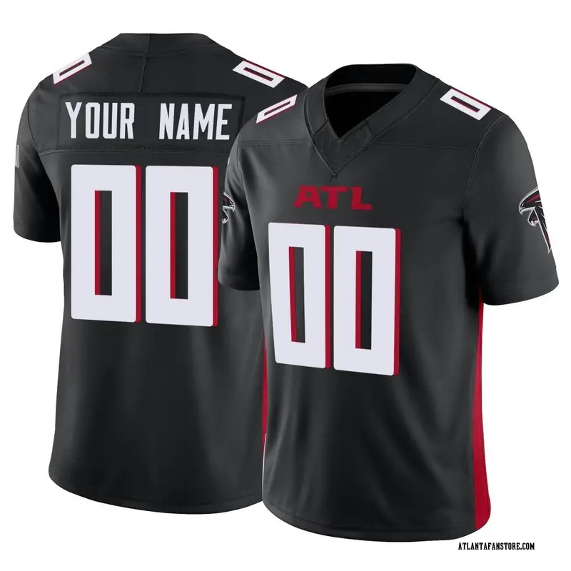 Men's and Youth's Atlanta Falcons Black Custom Jersey 2020 Vapor Limited 