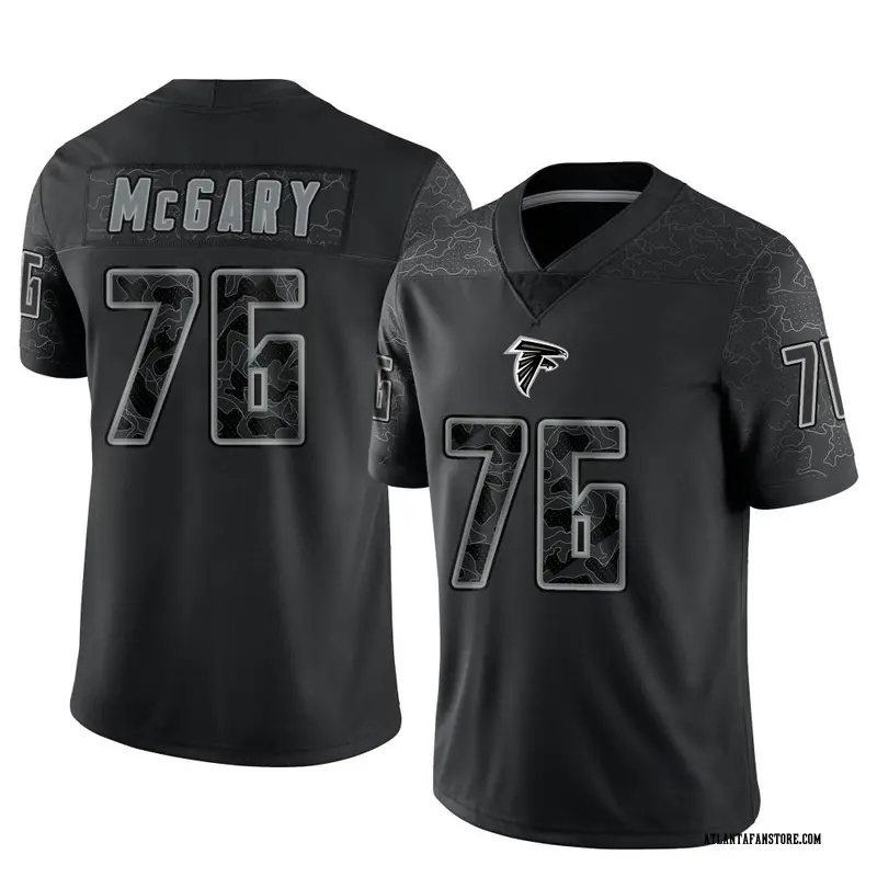 Men's Atlanta Falcons #76 Kaleb McGary Red 100th Season Limited