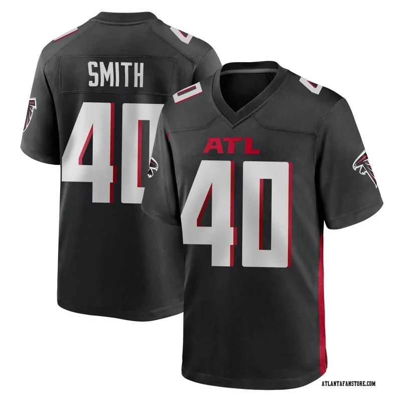 Keith Smith Youth Nike Black Atlanta Falcons Custom Game Jersey Size: Medium