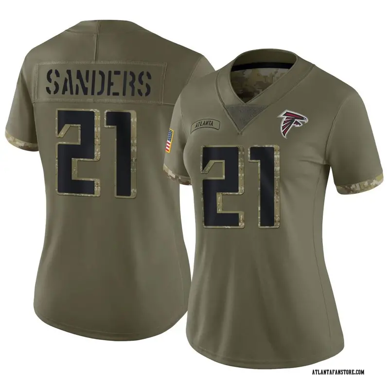 Atlanta Falcons Deion Sanders 2019 Inverted Legend Silver Jersey