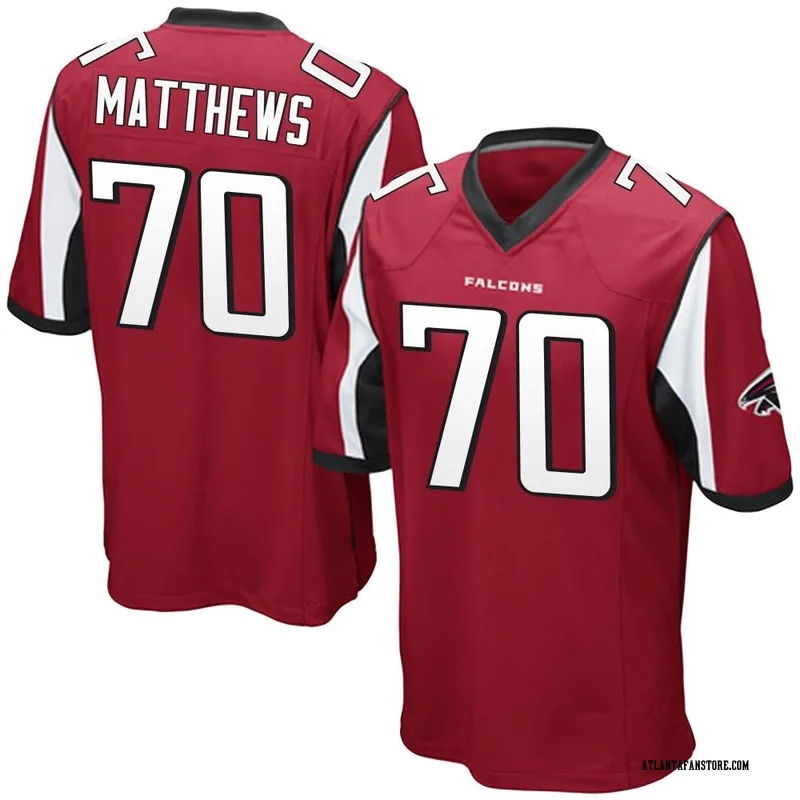 Men's Nike Jake Matthews Black Atlanta Falcons Game Jersey Size: Large