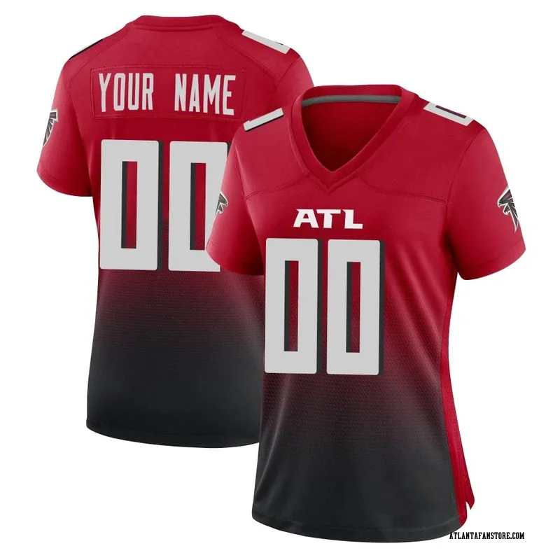 Women's Atlanta Falcons Custom Red Jersey - All Stitched - Nebgift