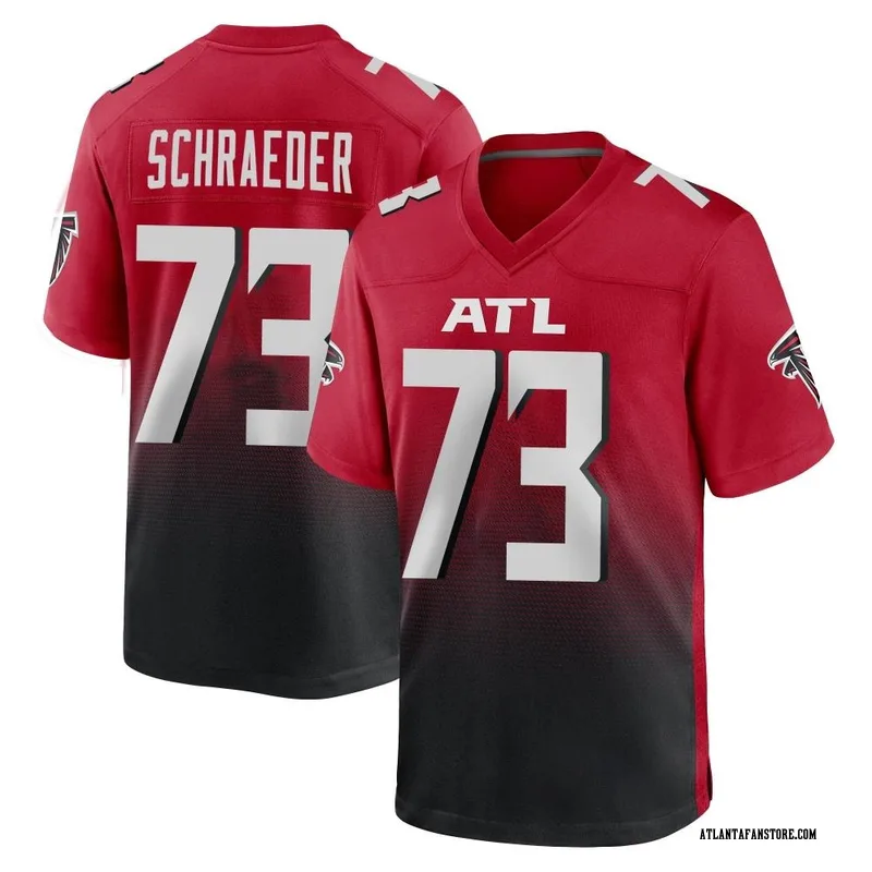 Atlanta Falcons #73 Ryan Schraeder Nike Color Rush Red Jersey - Bluefink