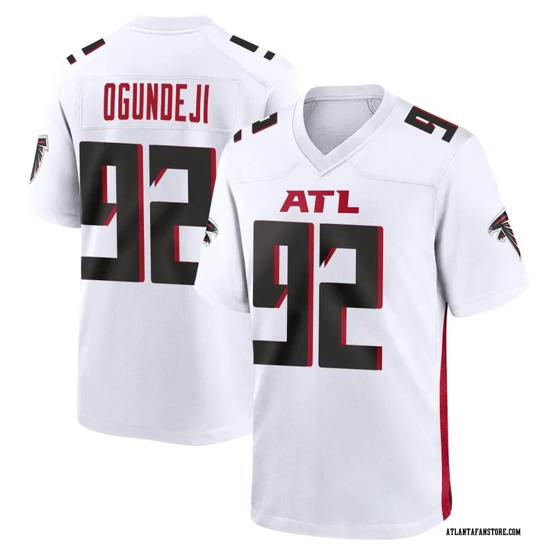 Adetokunbo Ogundeji Atlanta Falcons Women's Black Name & Number Logo Slim  Fit T-Shirt 